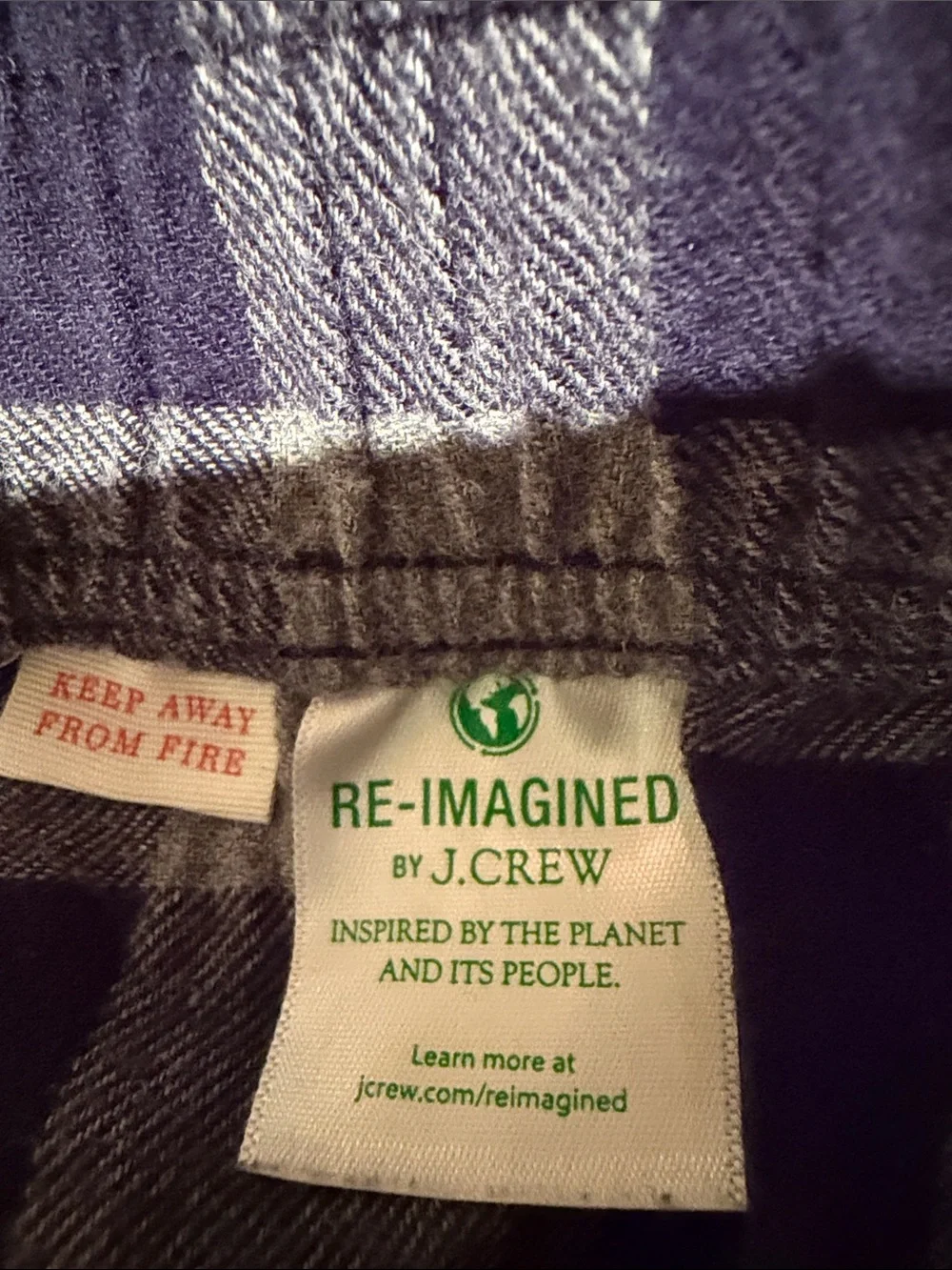 J.Crew Men’s Cotton Flannel Pajama Set Plaid XS Like New 100% cotton